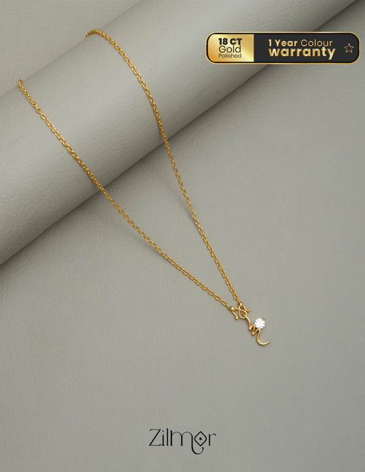 KJ101182 - Simple pendant Necklace