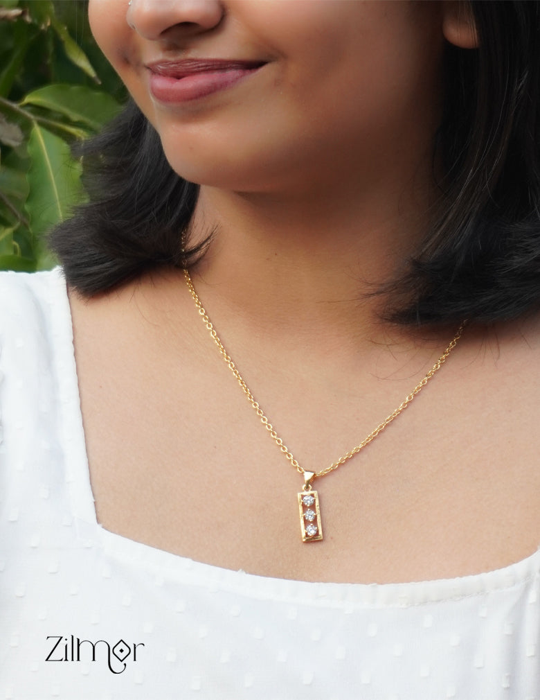 KJ101183 - Simple pendant Necklace 2-Zilmor