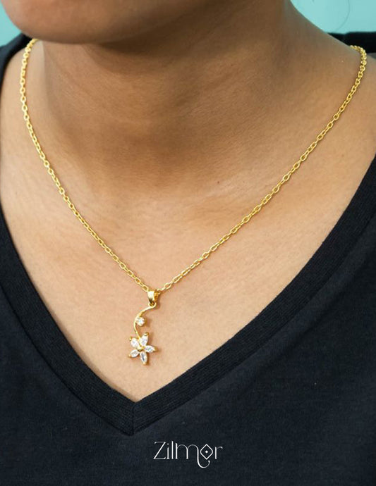 KJ101186 - Simple pendant Necklace
