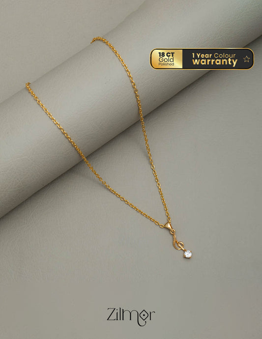 KJ101187 - Simple pendant Necklace
