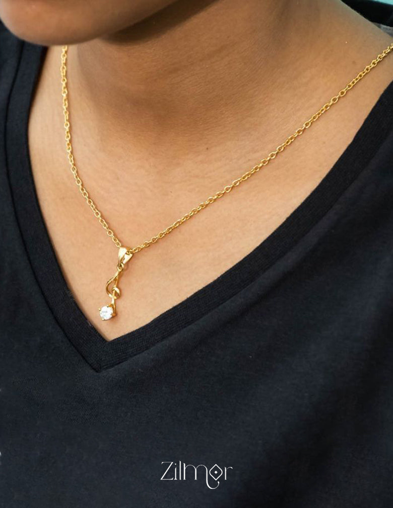 KJ101187 - Simple pendant Necklace 2-Zilmor