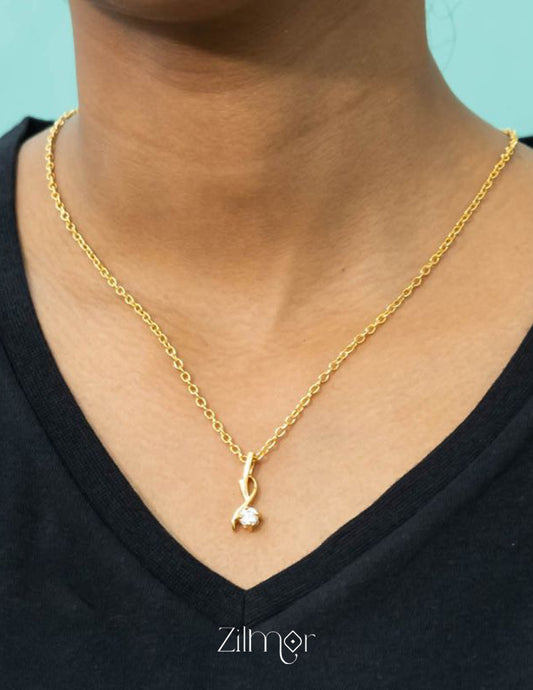 KJ101188 - Simple pendant Necklace
