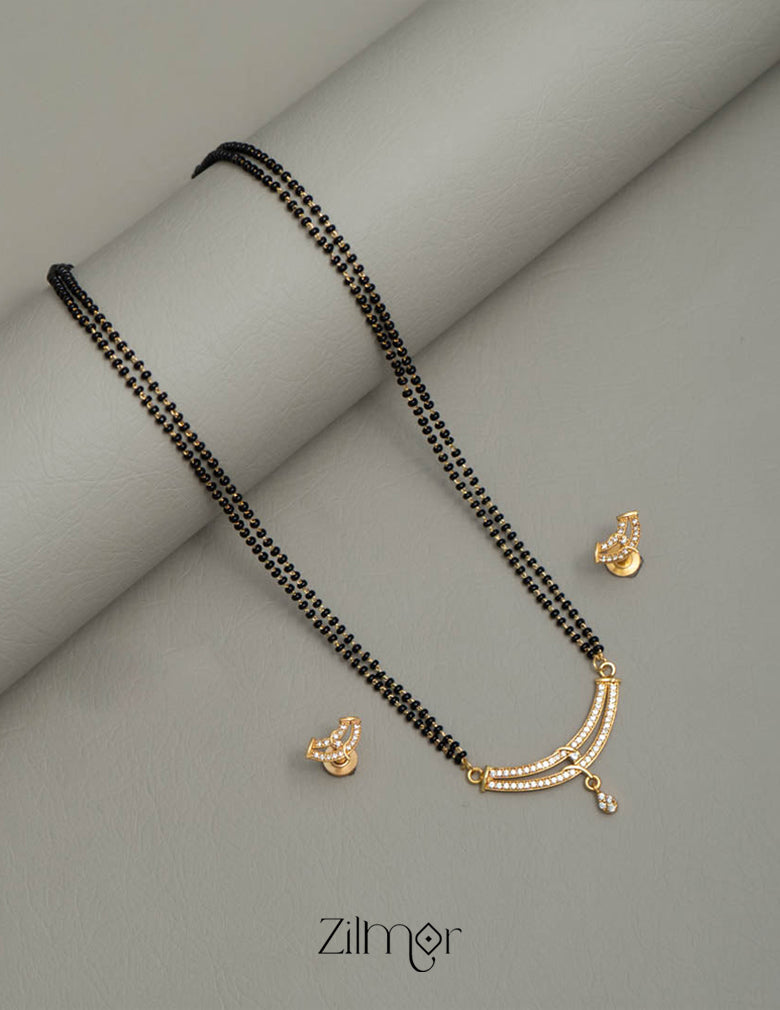 KJ101348 - Mangalsutra Necklace Earring Set 1-Zilmor