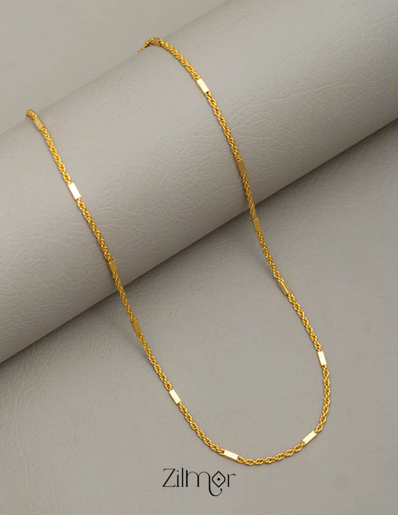 KN101650 - Anti Tarnish Simple Necklace 2-Zilmor