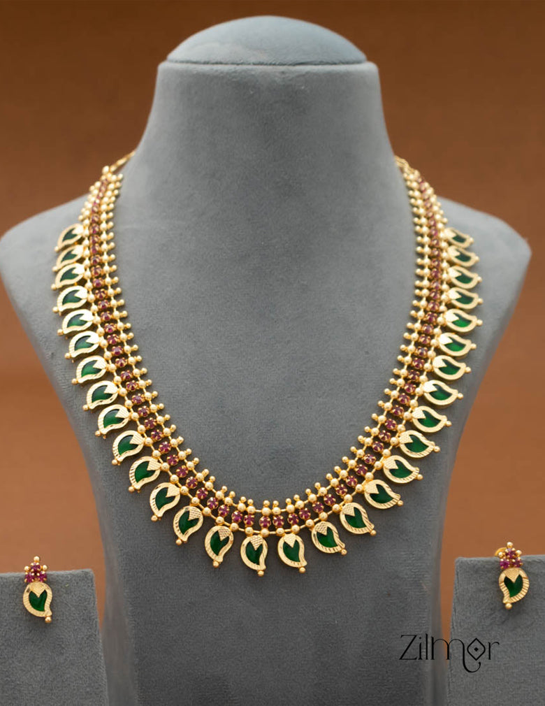 KO101469 - Gold Tone Kerala Traditonal Mango Necklace 4-Zilmor
