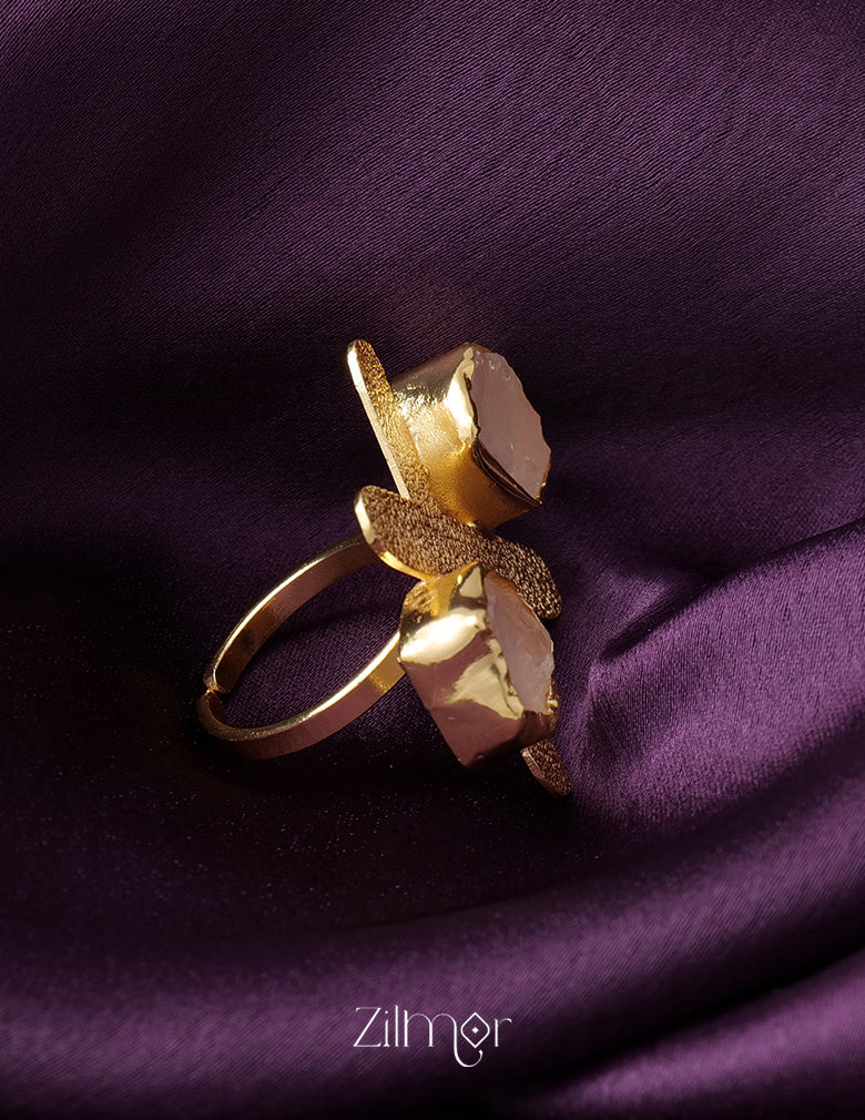 KR200127 - Natural Raw Stone Ring