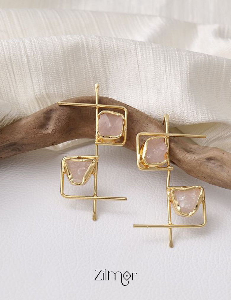 KR200129 - Natural Raw Stone Earring 2-Zilmor