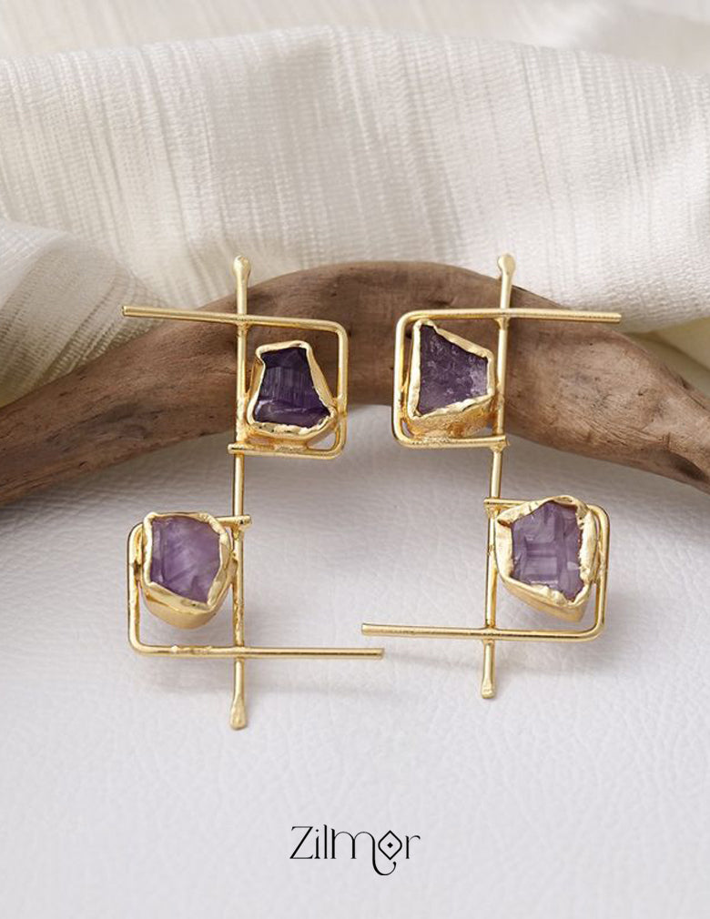 KR200129 - Natural Raw Stone Earring 5-Zilmor