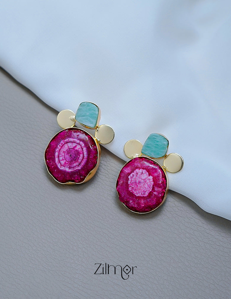 KR200131 - Druzy and Natural Raw Stone Earring 5-Zilmor