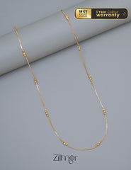 KT1011419 - Gold toned Simple Chain Necklace 2-Zilmor