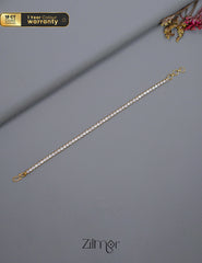 KT1011558 - Gold Toned AD Stone  Bracelet 3-Zilmor