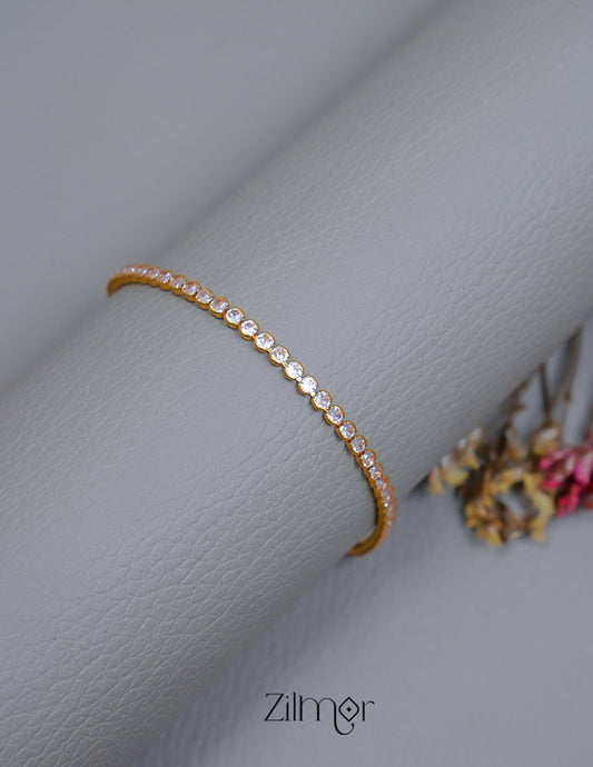 KT1011558 - Gold Toned AD Stone  Bracelet