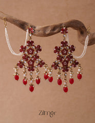 KV200117  Handcrafted Metal Earrings with Chain 4-Zilmor