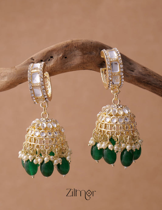 KV200119 - Beads hanging Jhumka Earrings