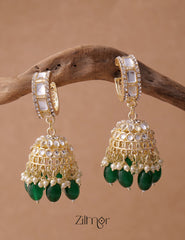 KV200119 - Beads hanging Jhumka Earrings 1-Zilmor