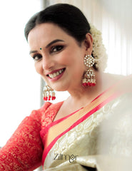 KV200122 - Big kundan jhumka with earchain 1-Zilmor
