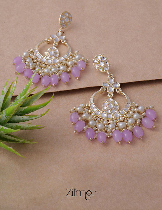 KV200126 - Kundan Chandbali Earrings 1-Zilmor