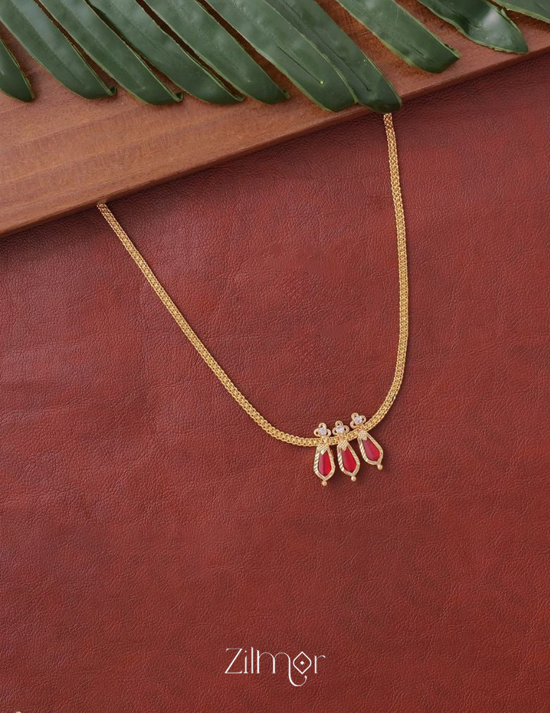 KY101002 - Simple Nagapadam necklace 3-Zilmor