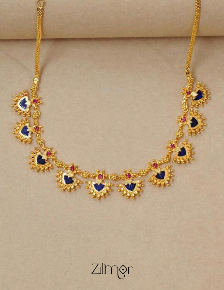 KY101006 - Palakka Short Haram Necklace 4-Zilmor