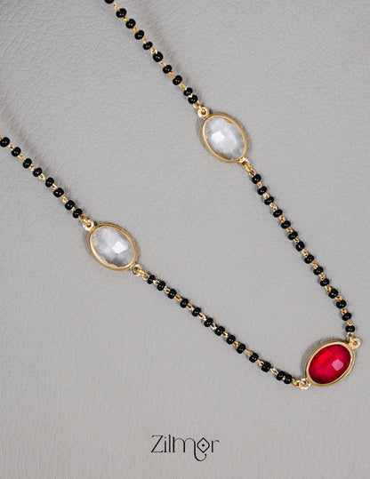 KY1011122- Semi Precious Stone  Pendant Mangalsutra 3-Zilmor