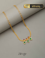 KY101151 - Simple Three Petals Palakka Necklace