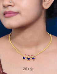 KY101151 - Simple Three Petals Palakka Necklace