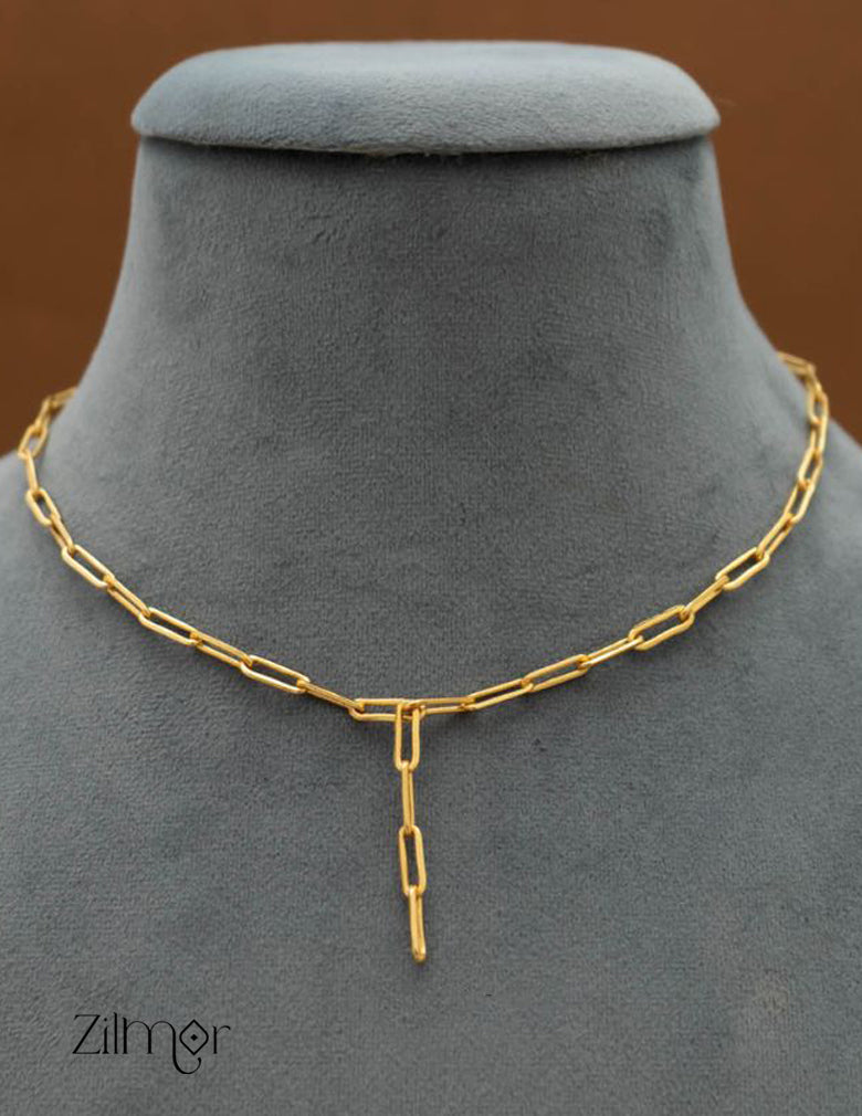 KY101479 - Anti Tarnish Paper Clip Necklace 3-Zilmor