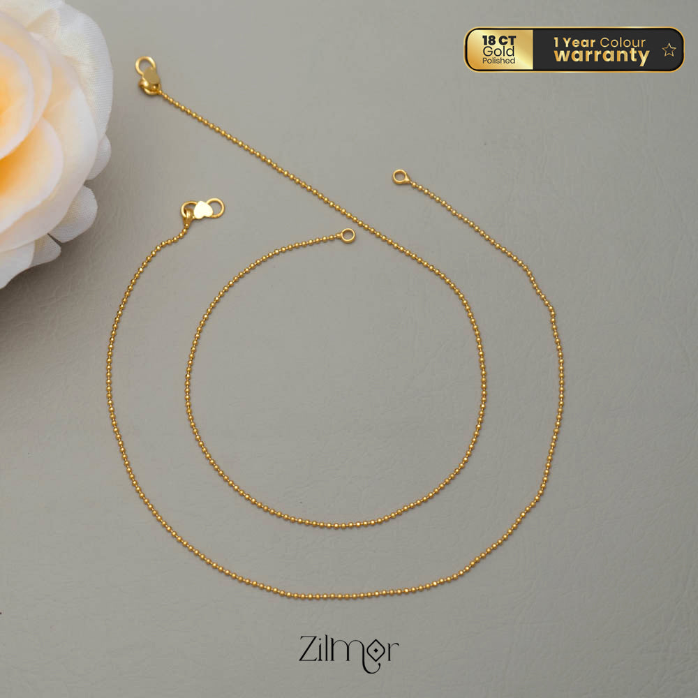 KY101623 - Gold Tone pair Anklet 2-Zilmor