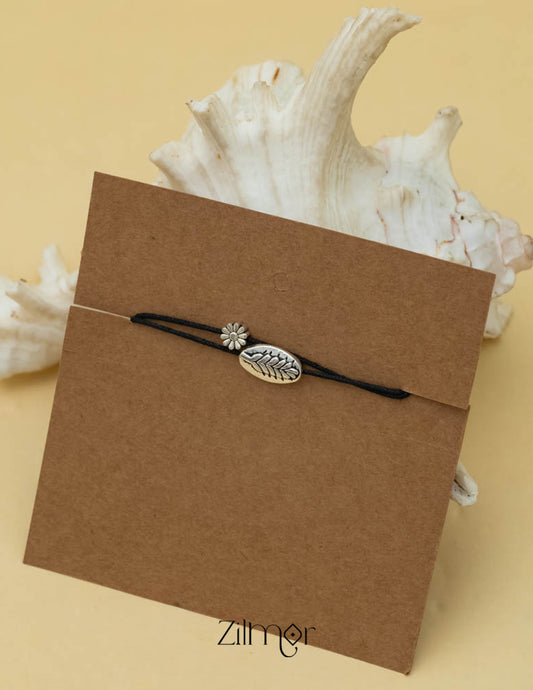 KY101737 - Silver Plated Charm Thread Anklet