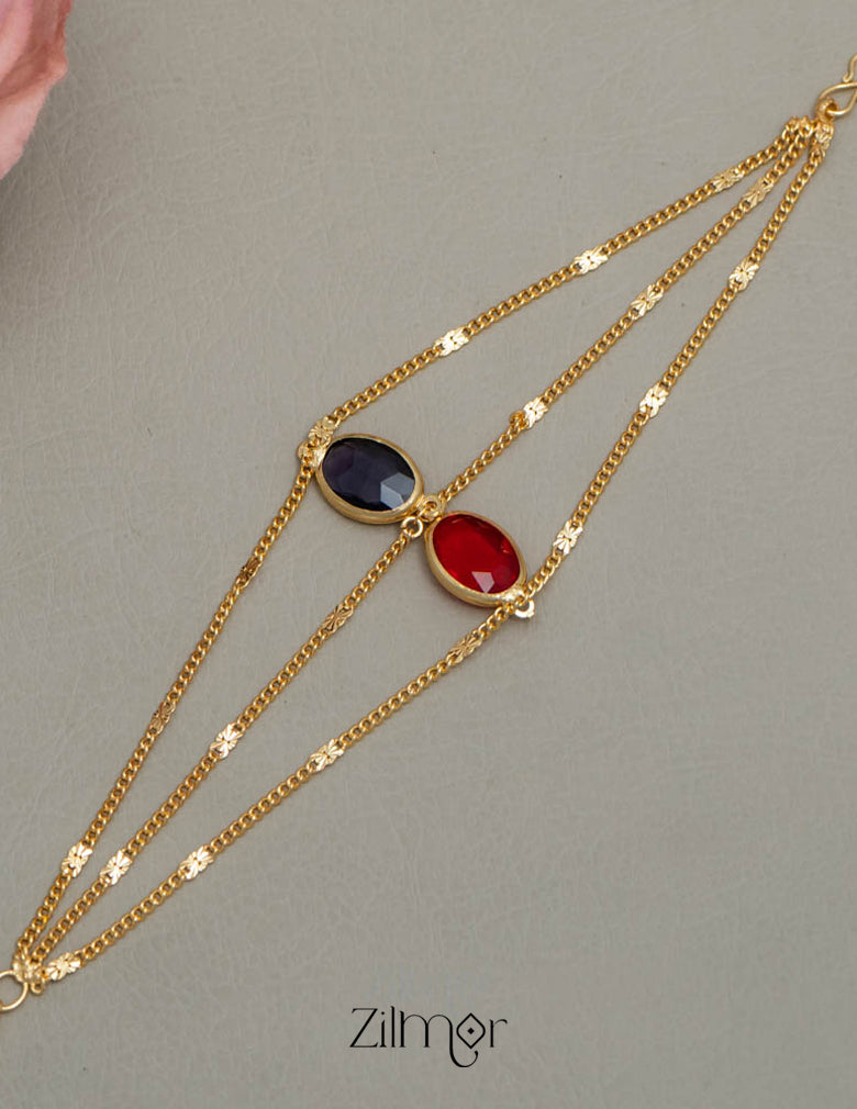 KY101924 - Gold Toned  AD Stone Daily Wear Bracelet 1-Zilmor