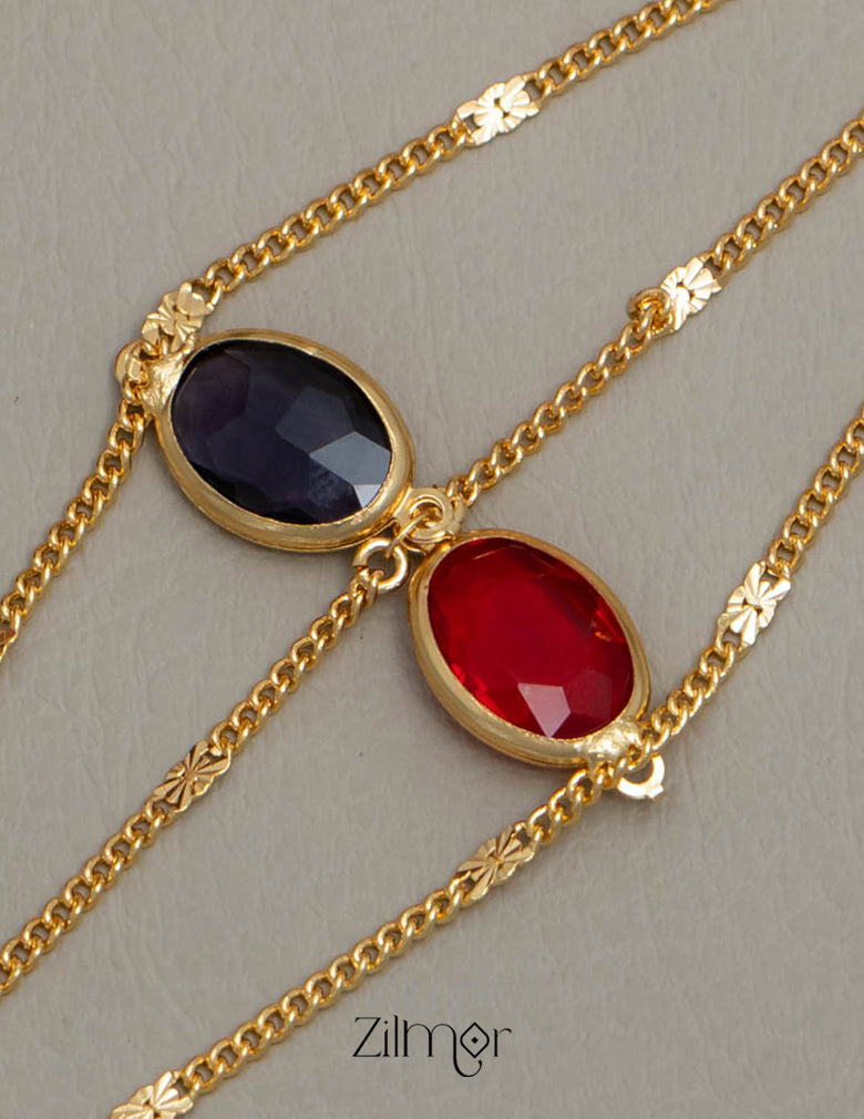 KY101924 - Gold Toned  AD Stone Daily Wear Bracelet 2-Zilmor