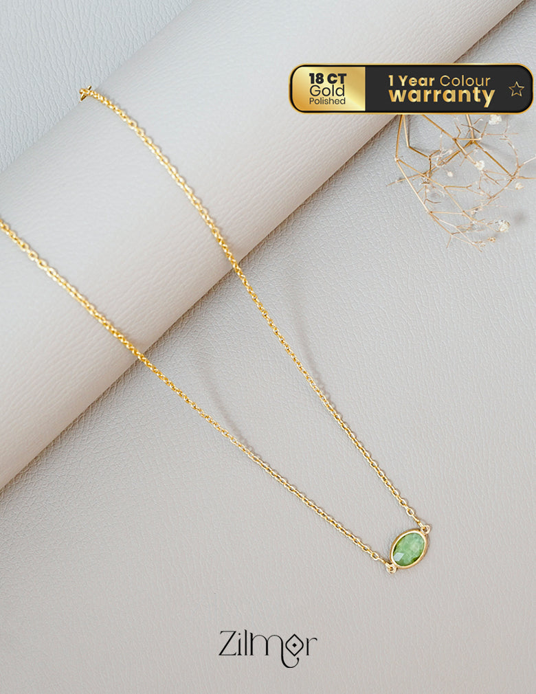 KY101959 - Simple Semi Precious Stone  Necklace 4-Zilmor