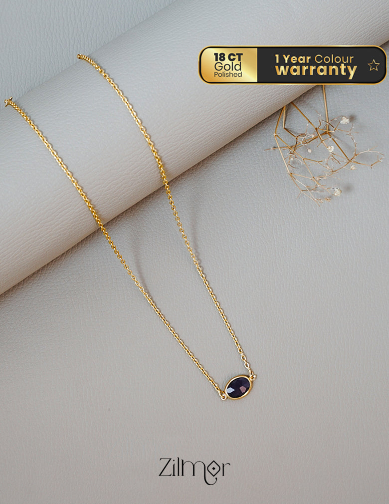 KY101959 - Simple Semi Precious Stone  Necklace 5-Zilmor
