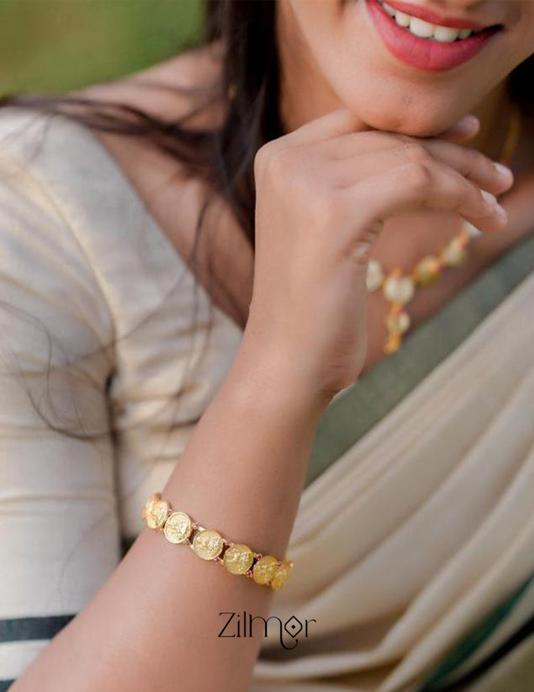 Kaashu Gold Plated statement Bangle - PP10116 6-Zilmor