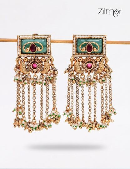 Kashmiri Earrings – Handcrafted Traditional Danglers - FS1012350