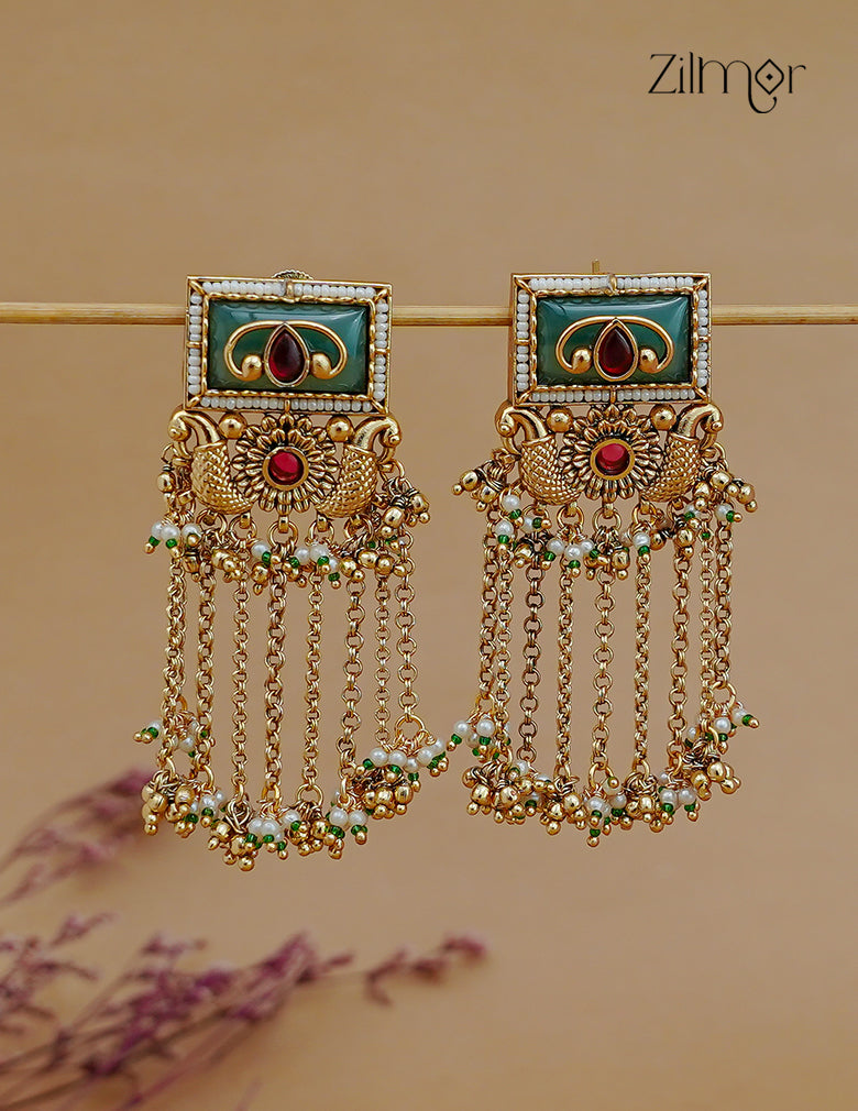 Kashmiri Earrings – Handcrafted Traditional Danglers - FS1012350