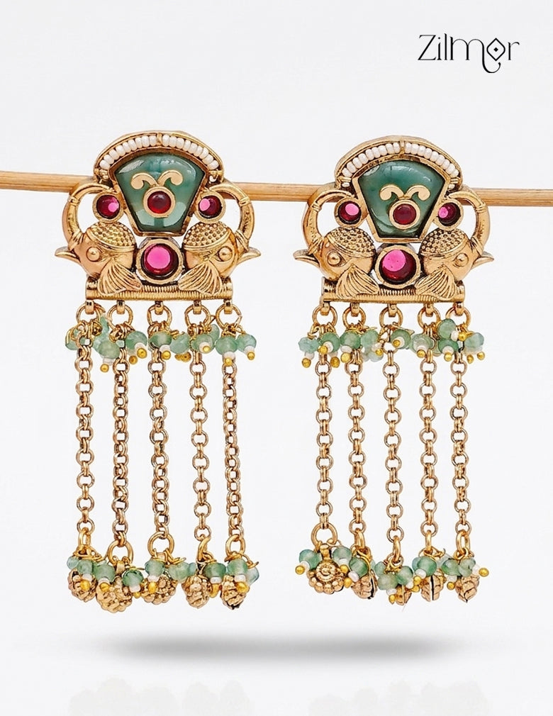 Kashmiri Earrings – Handcrafted Traditional Danglers - FS1012351
