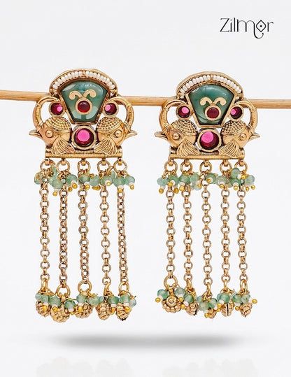 Kashmiri Earrings – Handcrafted Traditional Danglers - FS1012351