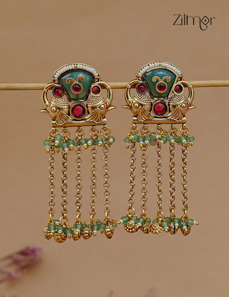 Kashmiri Earrings – Handcrafted Traditional Danglers - FS1012351