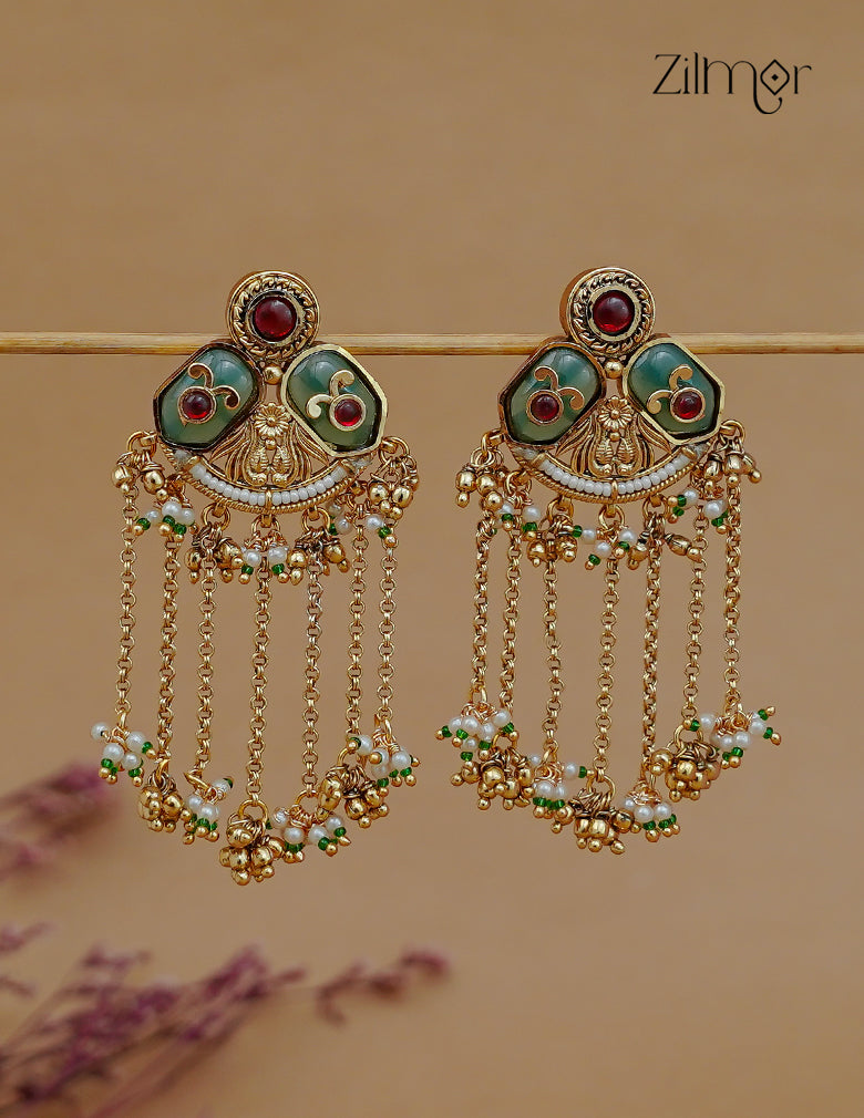 Kashmiri Earrings – Handcrafted Traditional Danglers - FS1012352