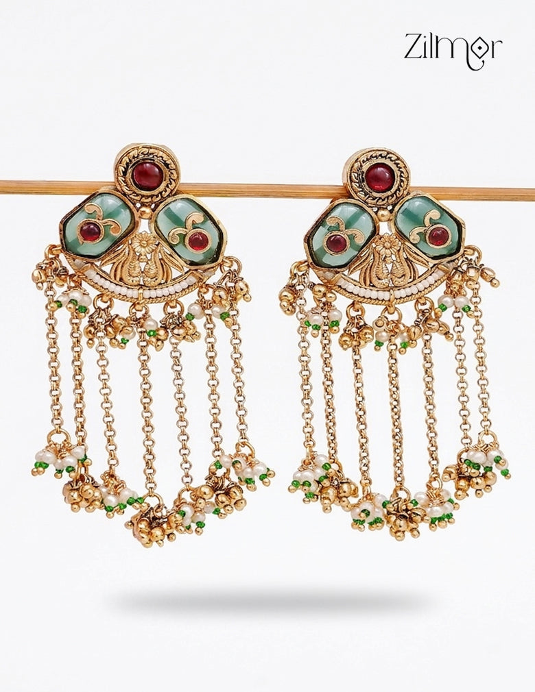 Kashmiri Earrings – Handcrafted Traditional Danglers - FS1012352