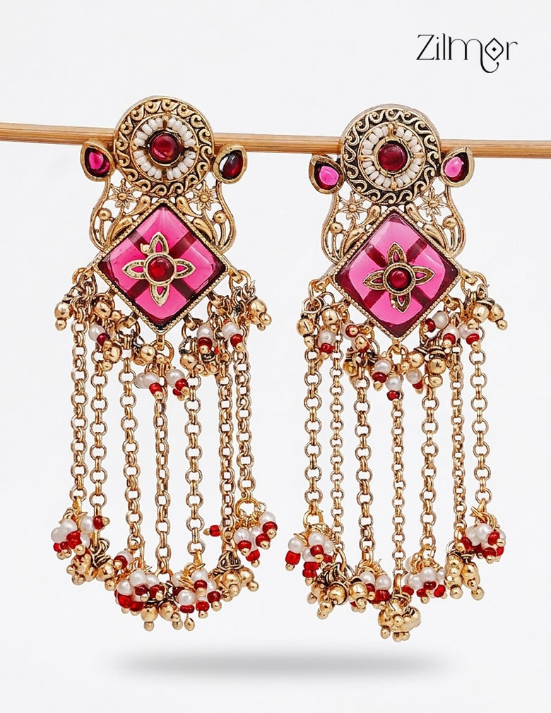 Kashmiri Earrings – Handcrafted Traditional Danglers - FS1012354