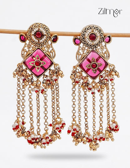 Kashmiri Earrings – Handcrafted Traditional Danglers - FS1012354