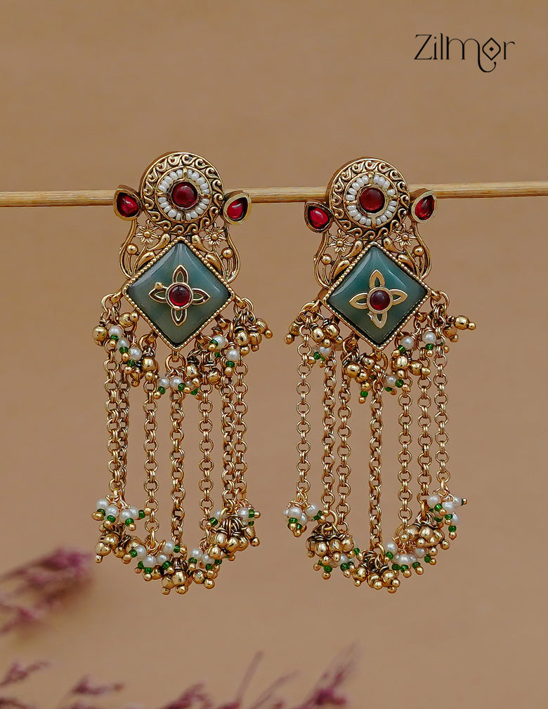 Kashmiri Earrings – Handcrafted Traditional Danglers - FS1012354
