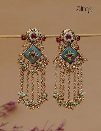 Kashmiri Earrings – Handcrafted Traditional Danglers - FS1012354
