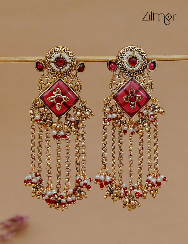 Kashmiri Earrings – Handcrafted Traditional Danglers - FS1012354
