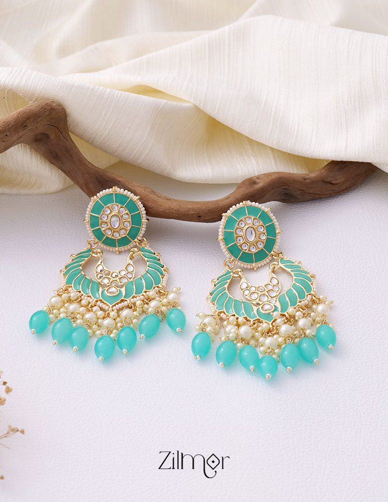 Kundan Enameled Earrings - FS100861 1-Zilmor