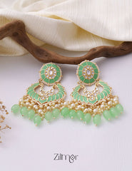 Kundan Enameled Earrings - FS100861 2-Zilmor