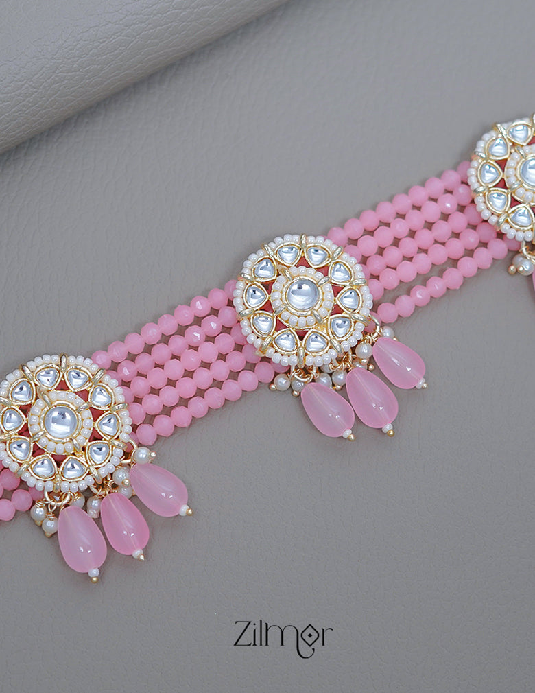 Kundan Necklace Earrings Maang Tikka Set - FS100867 2-Zilmor