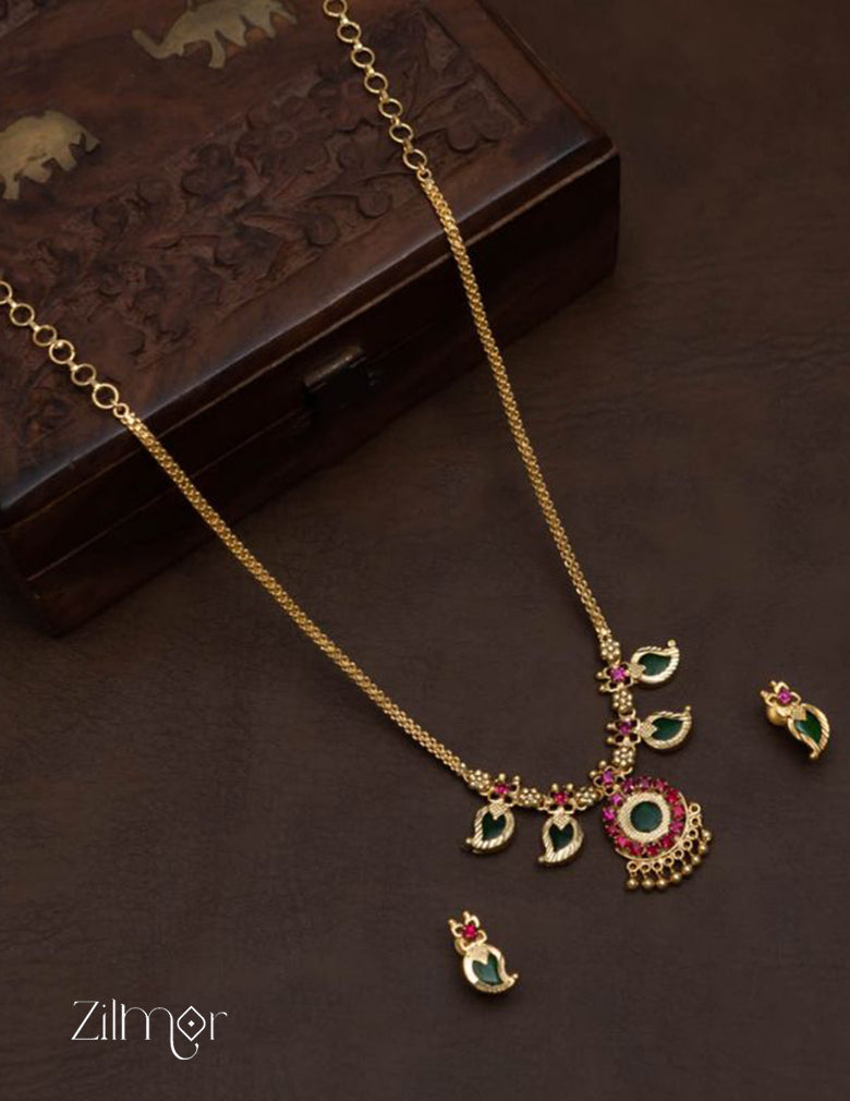Mango Palakka Necklace Set - PP10117 1-Zilmor
